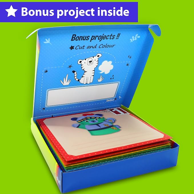 KRAFUN Toddler Beginner Art & Craft Kit Ages 3-5 | 10 Envelopes