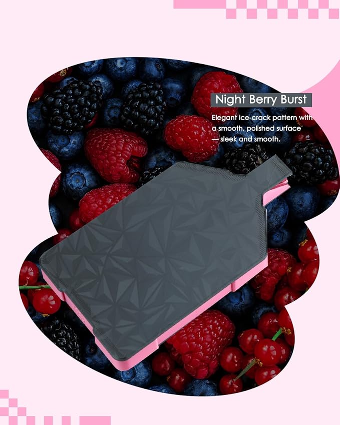 Foreveryoung Bold Bi-Tonal Diamond Art Tray with Lid, Night Berry Burst