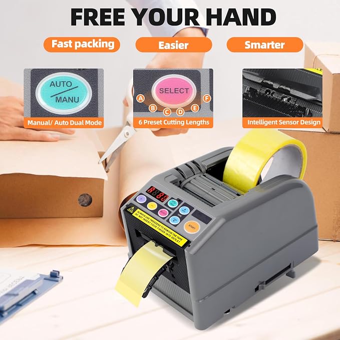 Ribbon Cutting Machine, 39.9 Inches Advanced Automatic Tape Dispenser, Ideal for Shipping, Gift Wrapping, Schools, Restaurants, Businesses, Homes