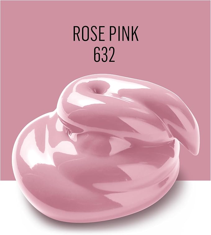 FolkArt Acrylic Paint in Assorted Colors (2 oz), 632, Rose Pink
