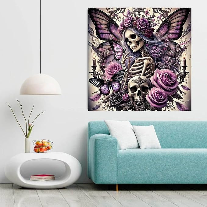 Diamond Art Kits for Adults Sugar Skull Diamond Painting Kit 14x14in