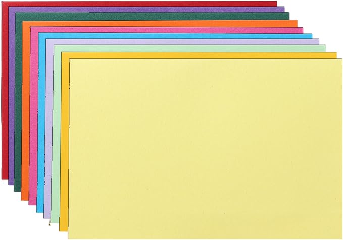 Guakicae 150 Sheets 10 Assorted Colors Cardstock 4 x 6 Art Paper 110lb