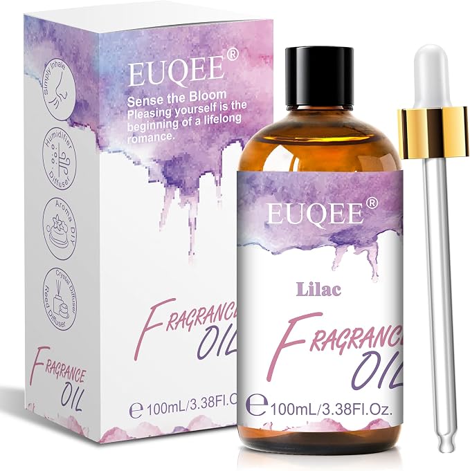 EUQEE Lilac Fragrance Oil for Diffuser, Candle&Soap Making 3.38 Fl Oz/100ML