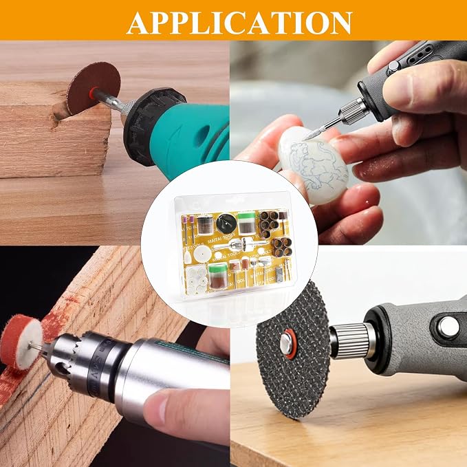 105PCS Rotary Tool Accessory Kit with Sanding Drum, 1/8-inch Shank Universal Fit for Most Rotary Tools, for Sanding, Polishing, Cutting, Grinding, Cleaning, Engraving, Drilling