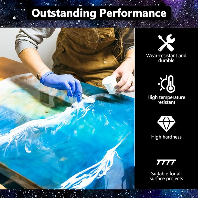 KISREL Epoxy Resin 2Gallon - Crystal Clear Epoxy Resin Kit - No Yellowing No Bubble Art Resin Casting Resin for Art Crafts, Jewelry Making, Wood & Molds(1 Gallon x 2) | Clear Epoxy Resin Kit ,Casting Resina for Jewelry Making, Wood & Molds(1 Gallon x 2)