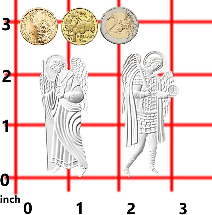 Art Molds for Polyclay Air Dry Clay Plaster, 2 Carved Archangel Symbols