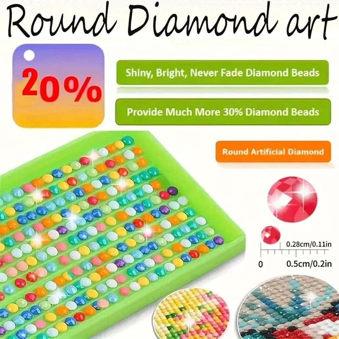 OJTOYART Sea-Maid Diamond Art Kits for Adults, 5D Special ShapeDiamond Art for Beginners，DIY Round Full Drill Diamond Dots,Gem Painting for Adults Crafts Home Wall Decor 11.8 x 11.8 Inch
