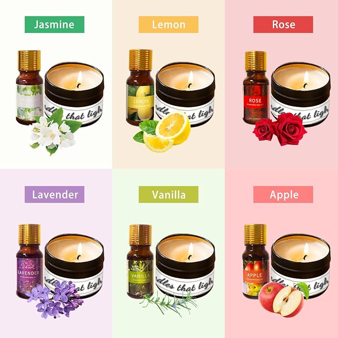 Scented Candle Making Starter Kit with Glass Jars for Adults | DIY complete candle maker set includes electric wax melter, jars, fragrances and dyes to make your own wax melts kit