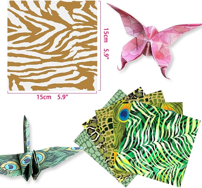 6x6" Origami Paper,50Sheets Double Sided Colored Paper,Square Craft Paper