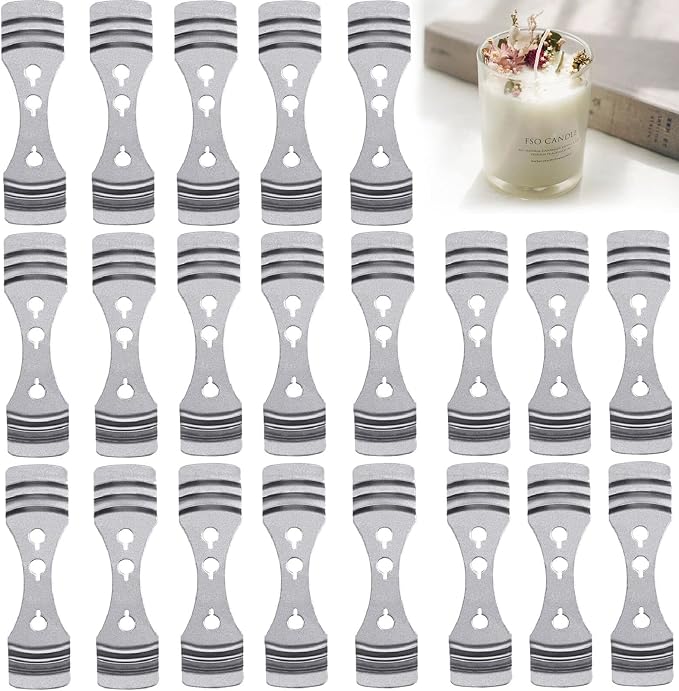 DINGPAI 25pcs Metal Candle Wick Holder, Candle Wick Centering Devices