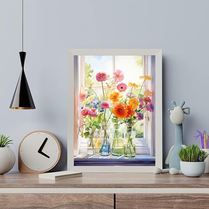 Arttoplus Flowers Paint by Numbers Kit for Adults Beginner 16x20 inch | Flower Adult Paint by Number Kits on Canvas, Flowers Diy Oil Painting by Number for Gift Home Wall Decor (Without Frame)