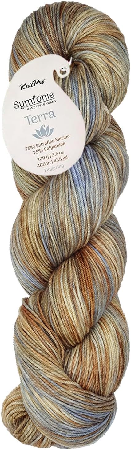 KnitPro Symfonie Fingering Weight Merino Wool Yarn 100g, Blue Dune
