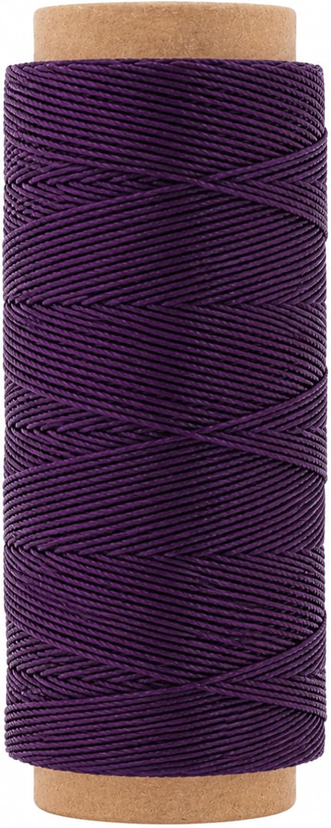 Mandala Crafts 80M 0.8mm Purple Round Waxed Thread for Leather Sewing