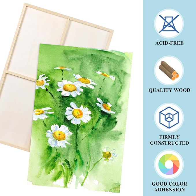 Aodaer 4 Pack Wood Panels 24 x 36 Inch Wooden Panels Canvas Unfinished Craft Wood Boards Panels for Art Crafts Acrylic and Oil Painting Pouring DIY Projects