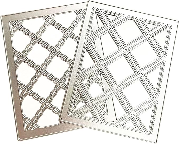 Cutting Dies 3D Background Frame Metal Stencils Scrapbooking Tools DIY Craft Carbon Steel Embossing Template for Paper Card Making Album Arts Supplies (Diamond Set)
