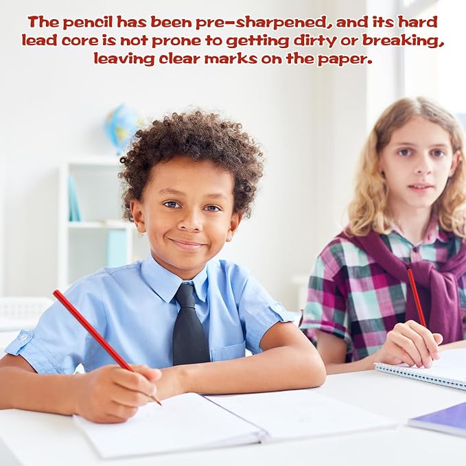 36 Pack Red Colored Pencils for Kids, Pre-sharpened Art Pencils Back to School Supplies Set, Drawing Sketching Pencils for Students, Teachers, Classroom