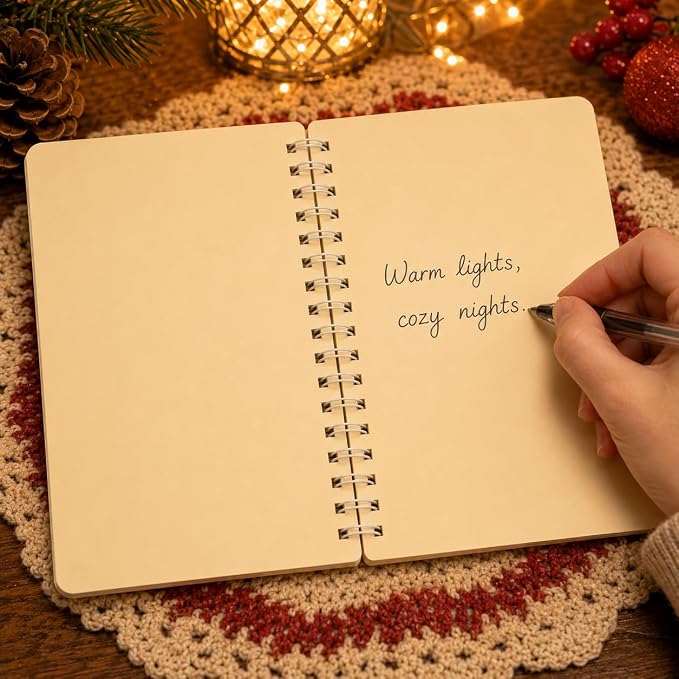 100 Pages DIY Christmas Pearl Diamond Art Painting Notebook，Style I