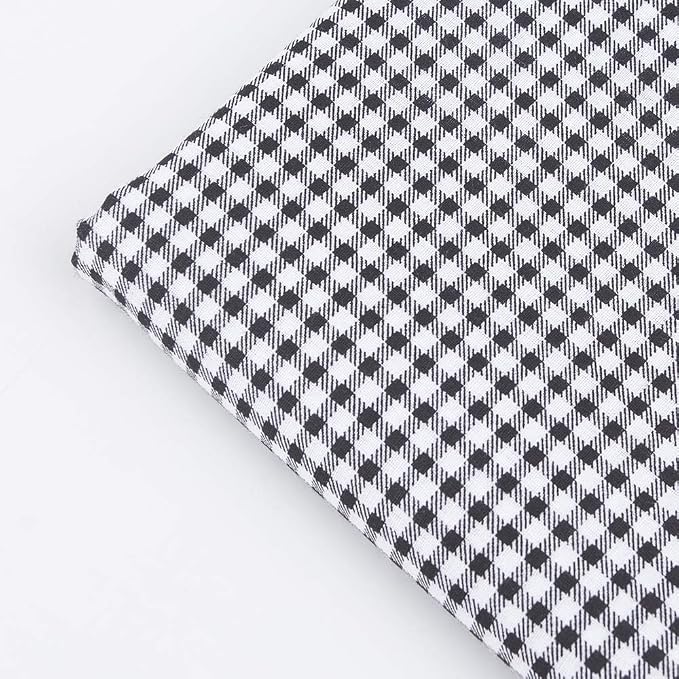 Cotton Fabric DIY Making Supplies Quilting Patchwork Fabric Fat Quarter Bundles DIY for Quilting Cotton Patchwork Cushions (Black, 20" x 40")