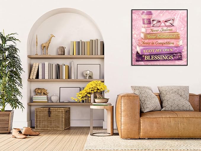 Benjenes Pink Book Diamond Art Kits for Adults, Diamond Painting