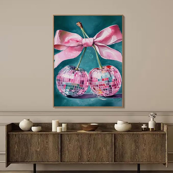 Girly cherry Diamond Art Kits for Adults Diamond Painting Kit for Adults