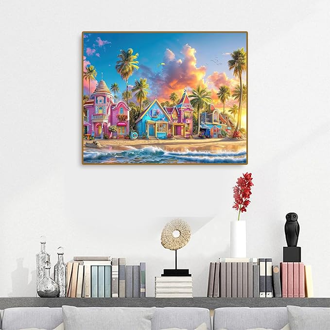 Romantic Beach Diamond Painting Kits for Adults - Diamond Art Kit for Adult