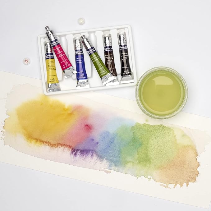 Winsor & Newton Cotman Watercolor Paint Set, 6 Colors, 8ml (0.27-oz) Tubes | Introductory Watercolor made with Fine Art Pigments, Perfect for Beginners, Lightfast & Permanent, Good Tinting Strength