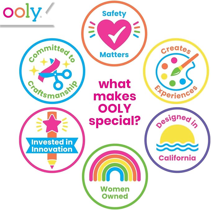 Ooly DIY Origami Fortune Teller Kit, Cootie Catcher, 24 Designs & Stickers | Ages 6+, Includes 12 Completed, 6 Blank, and 6 Coloring Folding Fortune Tellers, Fun Screen-Free Craft Activity Gift for Kids