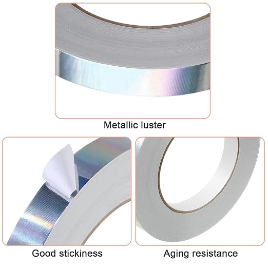 Zonon Laser Colorful Foil Tape for Wall Decor Self Adhesive 5/10/15mm