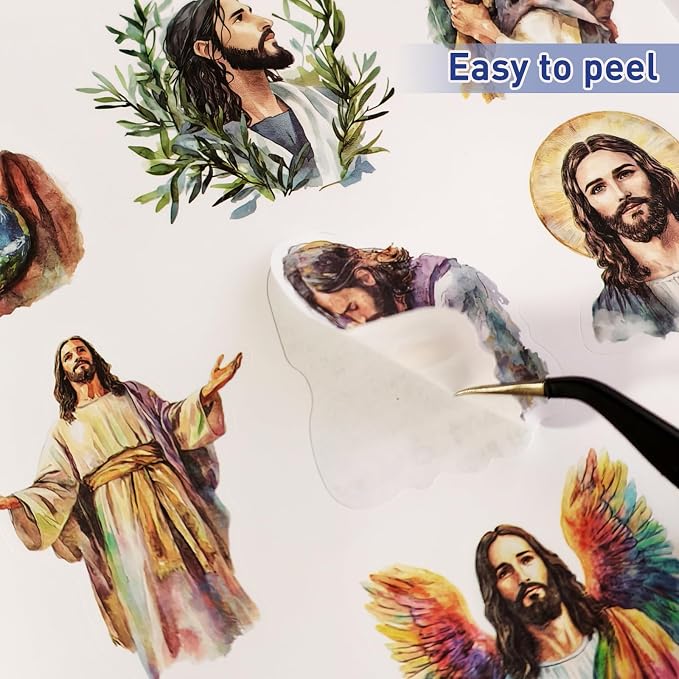 Inspirational Bible Verse Stickers Book, 28 Pages 353 Pcs Religious Scripture Stickers for Women and Adults Bible Journaling and Water Bottle