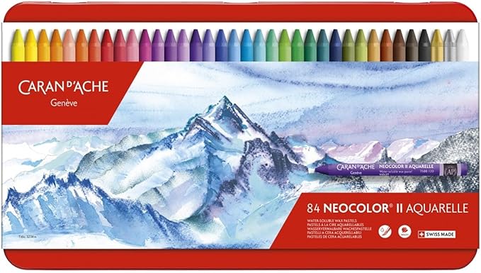 Caran d'Ache Classic Neocolor II Water-Soluble Pastels, 84 Colors (Packaging may vary)