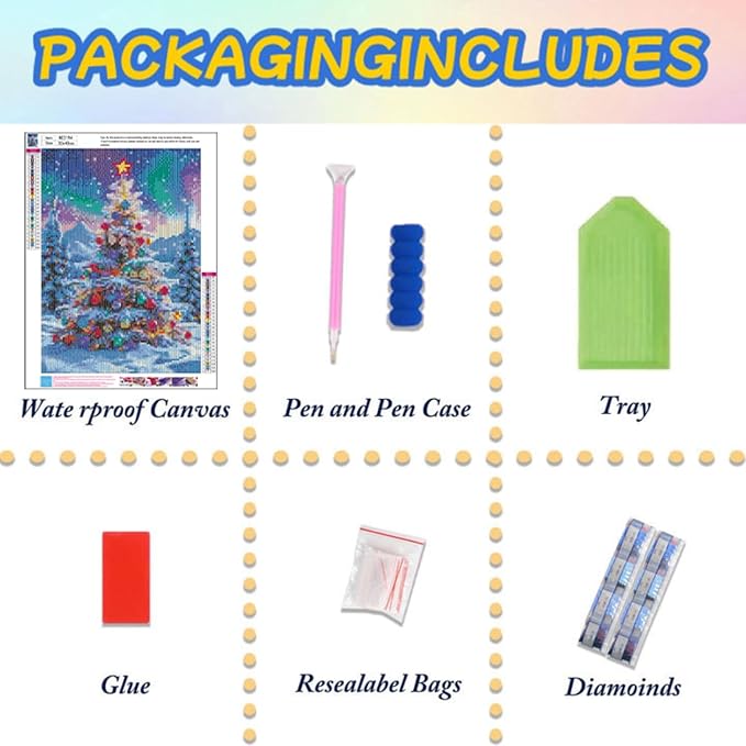 Lophomie Diamond Art Kits for Adults, 5D Christmas Diamond Painting Kits