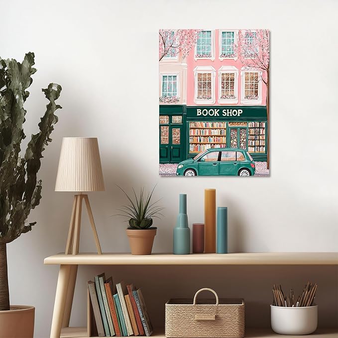 DAZZLEDOTS Diamond Art Kit for Adults, Pink Book Shop Diamond Painting