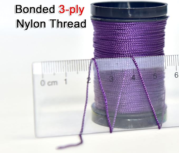 30 Yards Heavy Duty Extra Strong Upholstery Nylon Sewing Thread for Machine, Home, Hand, Craft, and Denim Leather，Color：Dark Purple