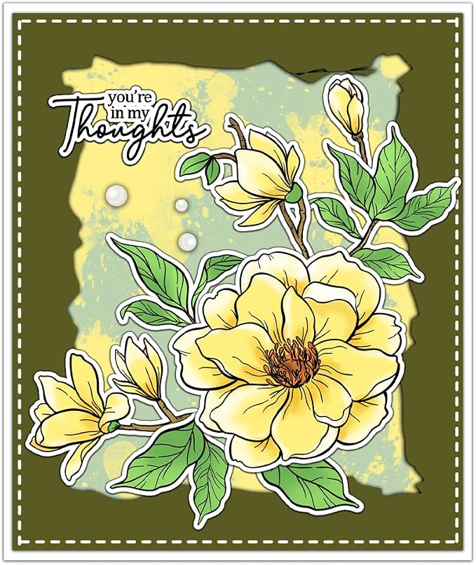 Clear Stamps and Metal Cutting Dies Set for Card Making Scrapbooking, DIY Craft Stamps and Dies Kit for Journaling, Albums, Greeting Cards, Holiday Cards, Birthday, Christmas (YX1677)