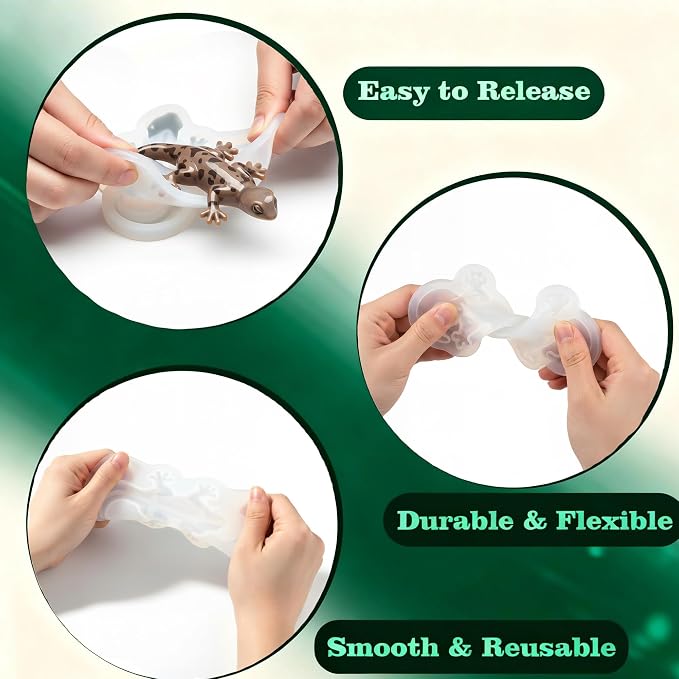 Lizard Resin Molds, Animal Silicone Molds for Epoxy Resin Casting