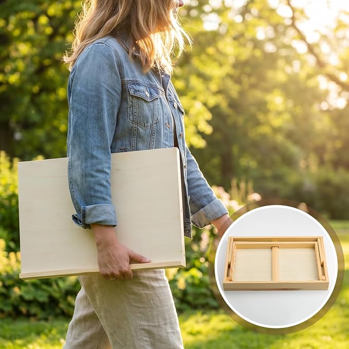 Tabletop Wooden Easel Stand, Adjustable Art Easel for Painting, Drawing, Sketching, Canvas, Books & Artwork Display