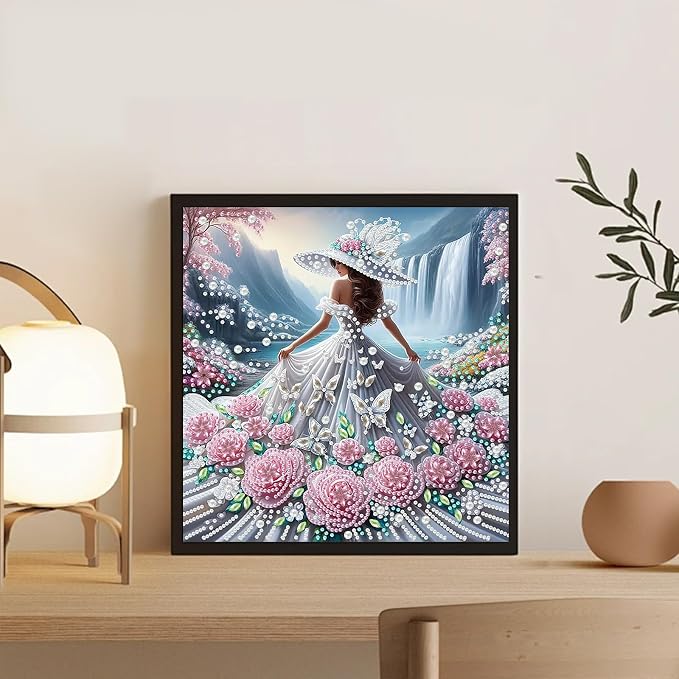 Woman Diamond Art Kits for Adults Special Shape Diamond Painting