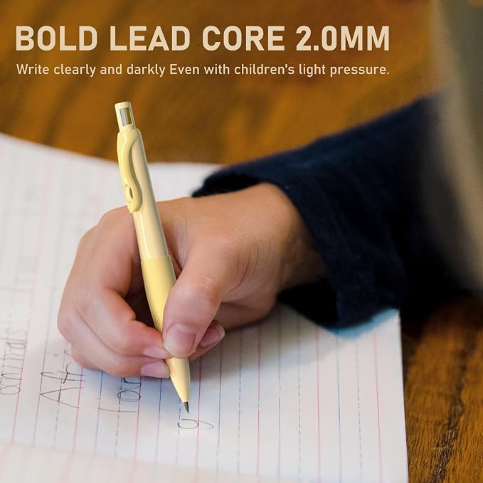 Four Candies 4PCS 2mm Mechanical Pencils for Kids, Comfort Ergonomic Grip