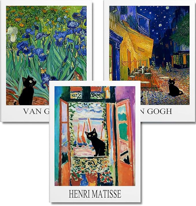 3 Pack Black Cat Diamond Art Kits for Adults Diamond Painting Kit Beginner