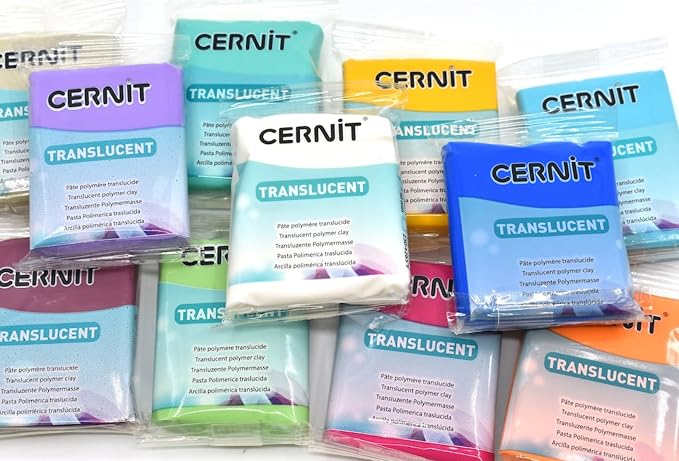 CERNIT Transparant Clay 56g, Emerald, 7 x 5.5 x 1.5 cm