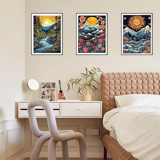 DOZEEZOP 6-Pack Diamond Art Kit for Adults, 5D Diamond Painting 12x16 Inch | Landscape pictures, Full Round Drills, Home Wall & Shelf Decor, Beginner-Friendly DIY Craft, Stress Relief, All-Occasion Gift