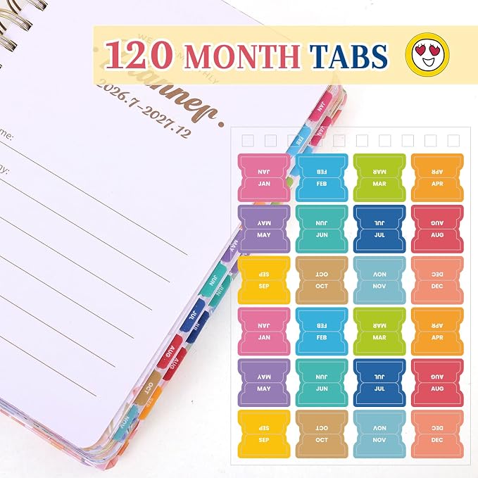 1200+ Monthly Planner Stickers for Women & Men - Aesthetic Happy Planner Accessories Enhance and Streamline Your Planner, Journal and Calendar, PET Material Bullet Journal Sticker Book for Daily Life