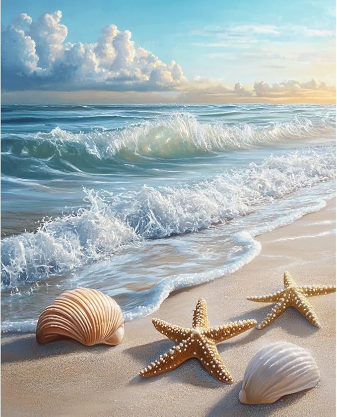 Diamond Art Kits for Adults Beach Diamond Painting for Adults 12x16inch
