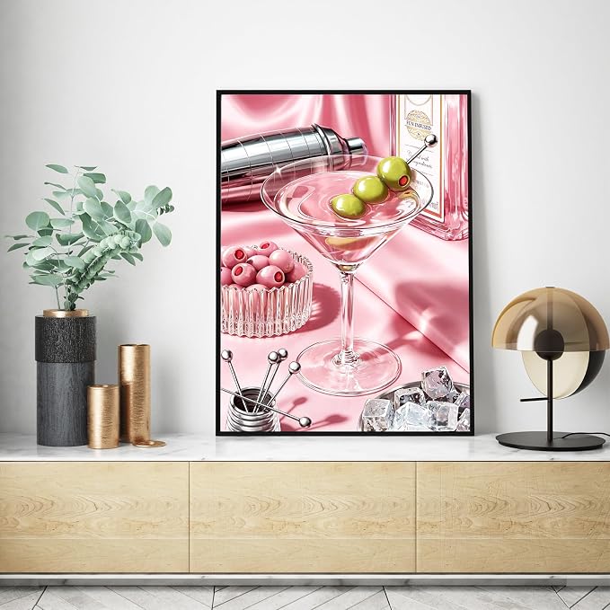 RYMILIE Cocktail Diamond Art Kits for Adults,Fashion Retro Diamond Painting