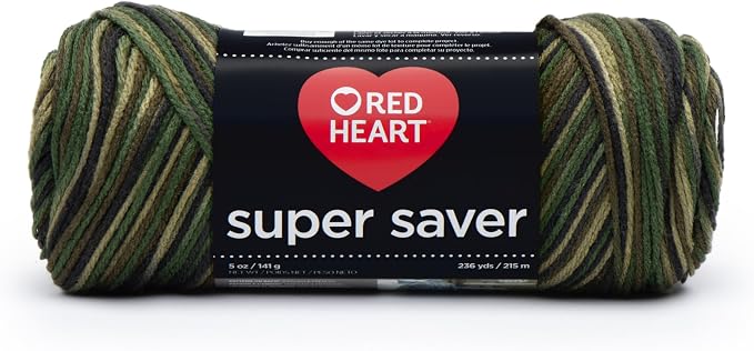 RED Heart Super Saver Yarn, Camouflage Print