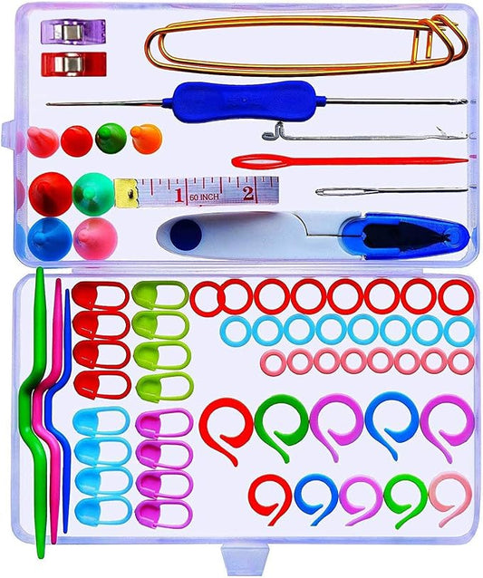 cuteDIY Knitting Kit Cable Needles Storage Container Latch for Beginners | Knitting Kit Includes Cable Needles and a Storage Container with Latch