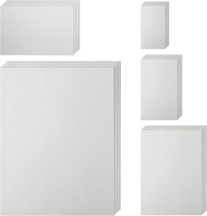 Silunkia 500 Sheets Grey Cardstock 5 Assorted Size Printer Paper 75lb