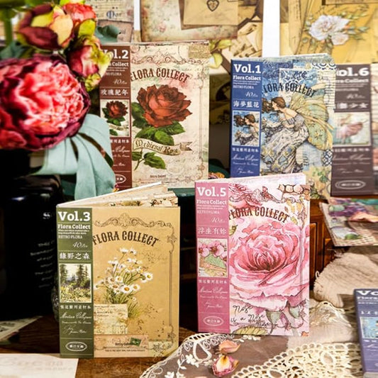 160Pcs Vintage Scrapbook Paper, Double-Sided Junk Journal Paper, 4 Styles