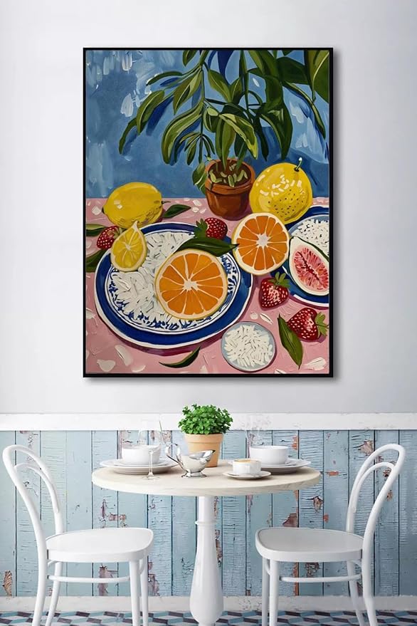 5DDIYART Paint by Numbers for Adults Beginner,Citrus Lemon Fruit Paint by Number Kits on Canvas Without Framed,Paint by Easy Acrylic Painting Home Wall Decor 16x20inch