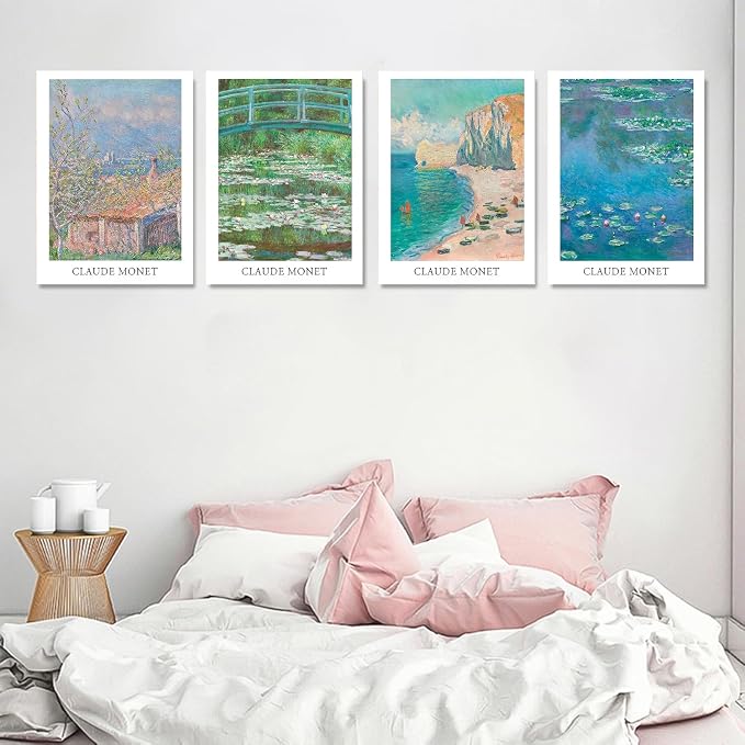 4 Pack Monet Diamond Art Kits for Adults Diamond Painting Kit for Beginner